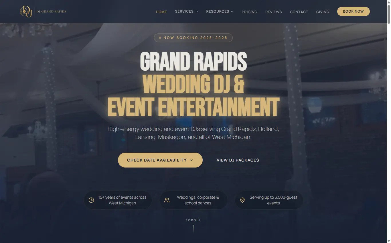 djgrandrapids.com home page